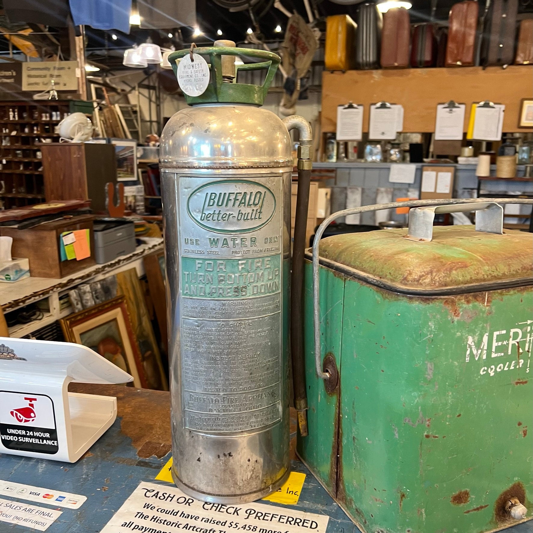 Antique Buffalo Fire Extinguisher Madison Street Salvage