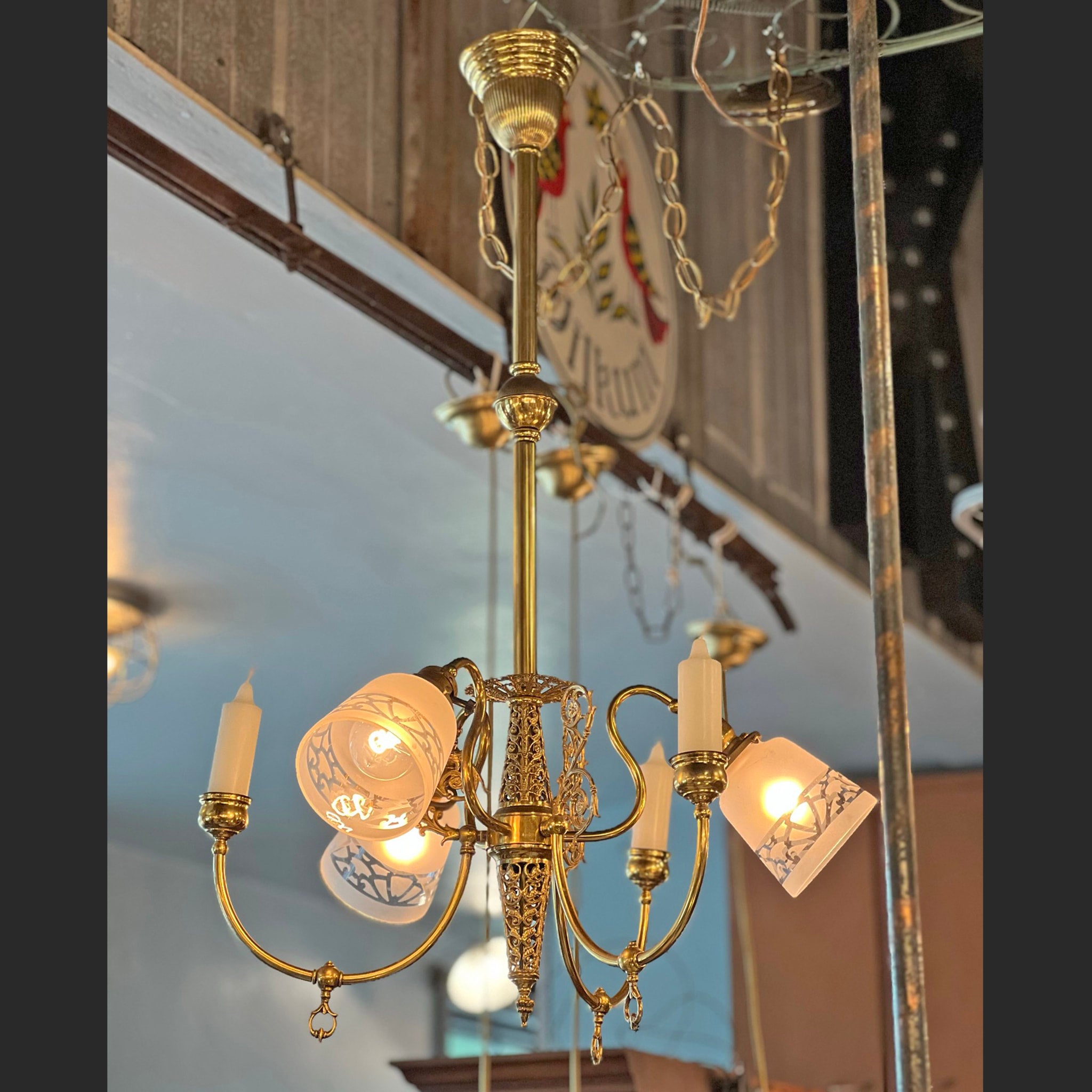Gas chandelier clearance