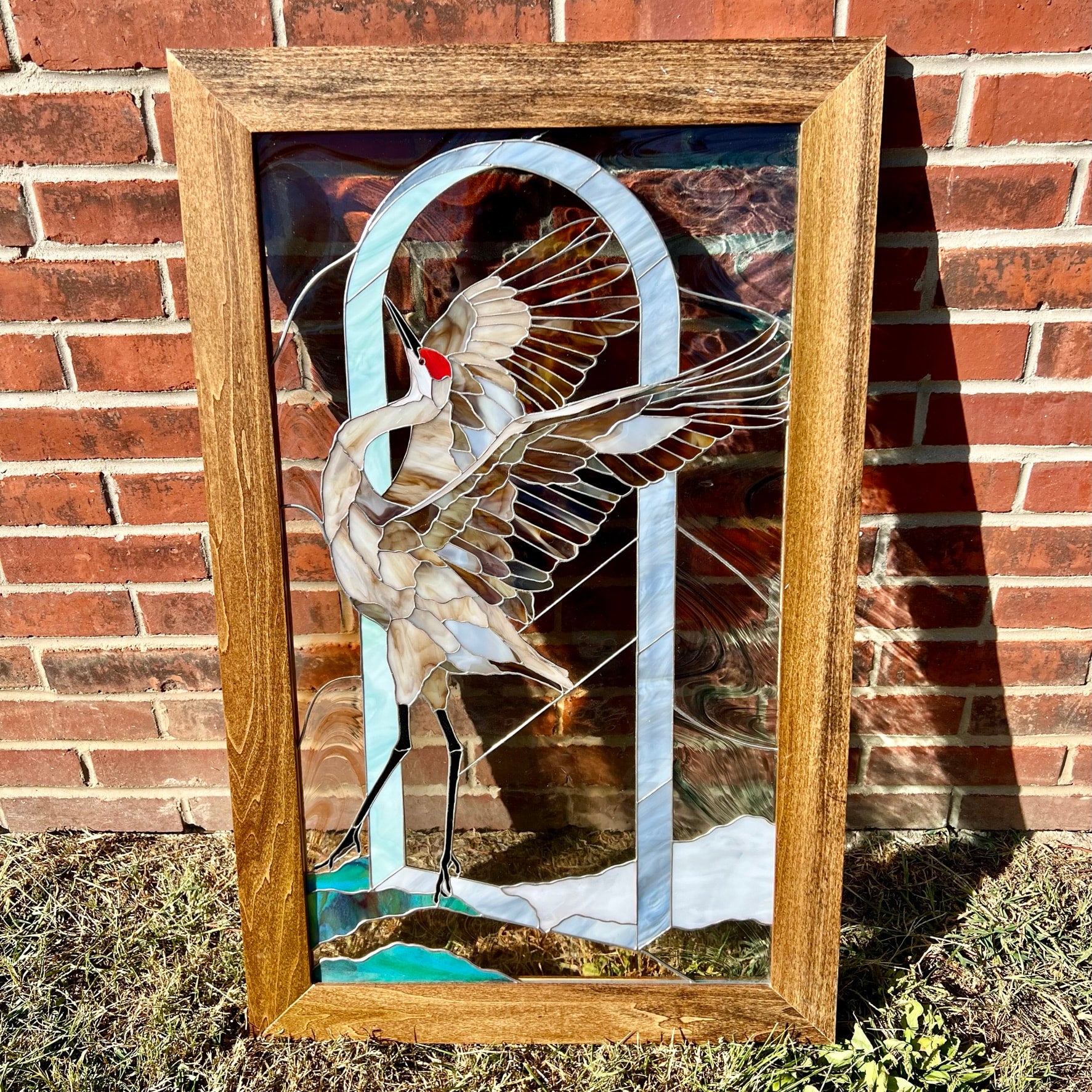 Sandhill Crane Stained Glass Madison Street Salvage