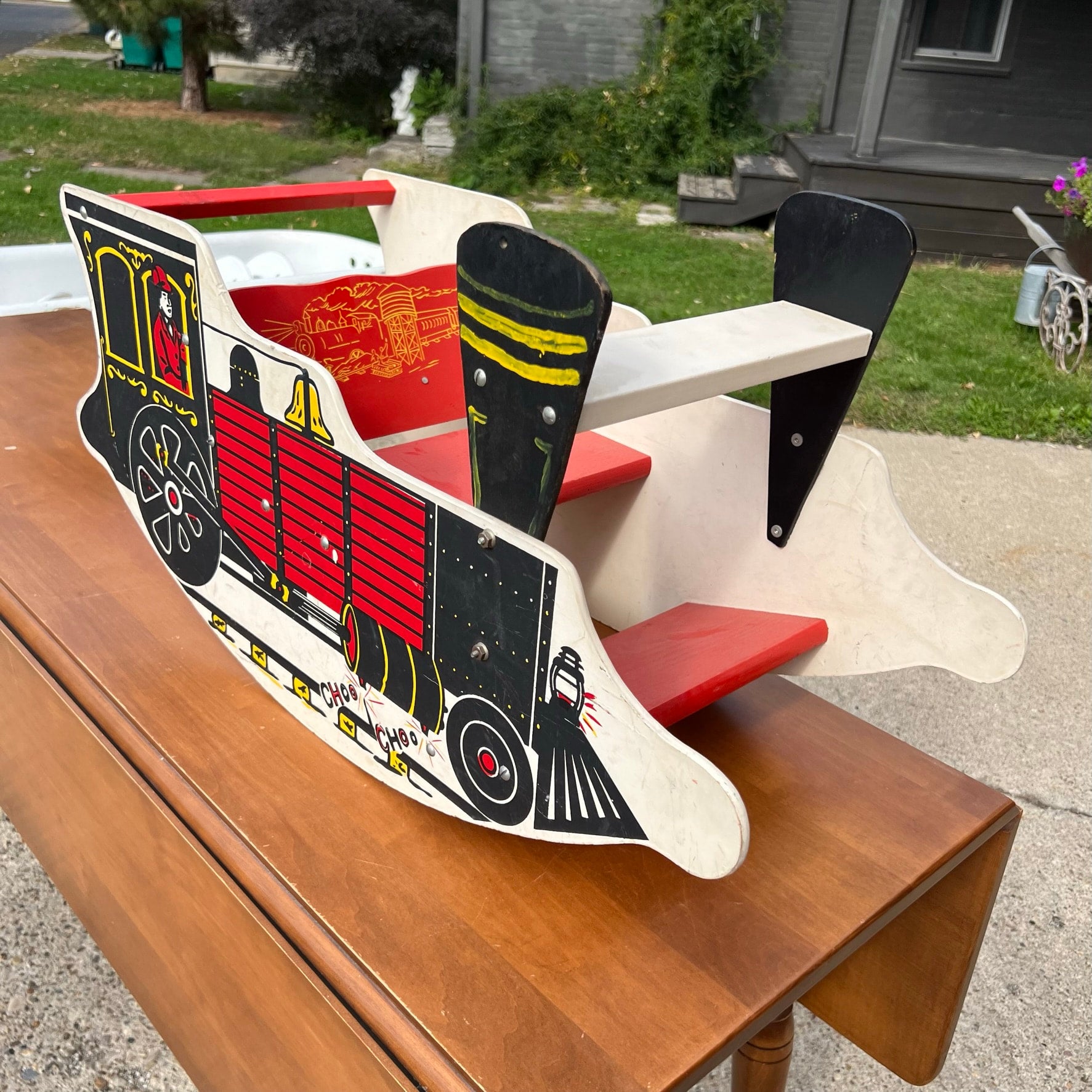 Vintage Train Rocking Horse Madison Street Salvage