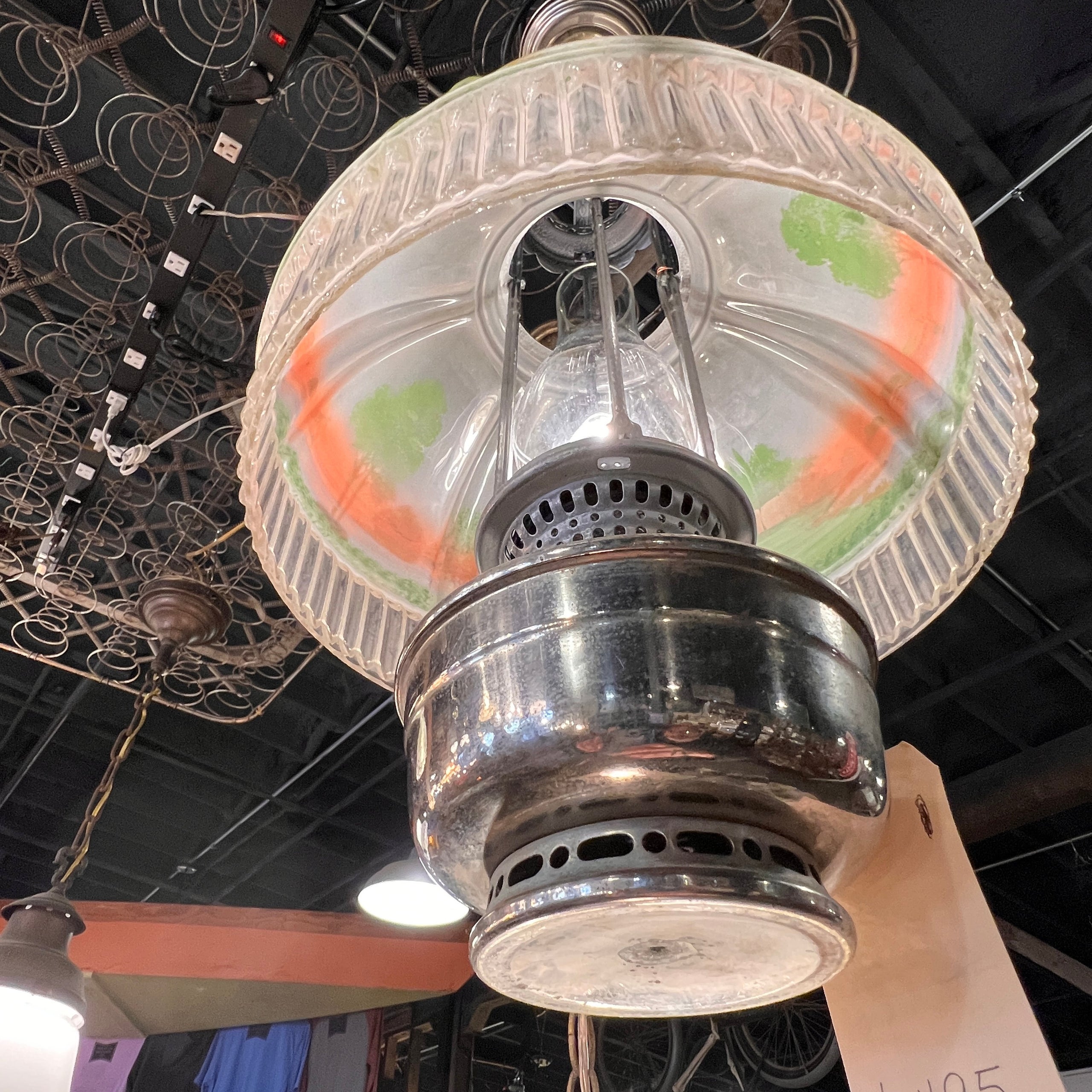 1920s Aladdin hanging lamp