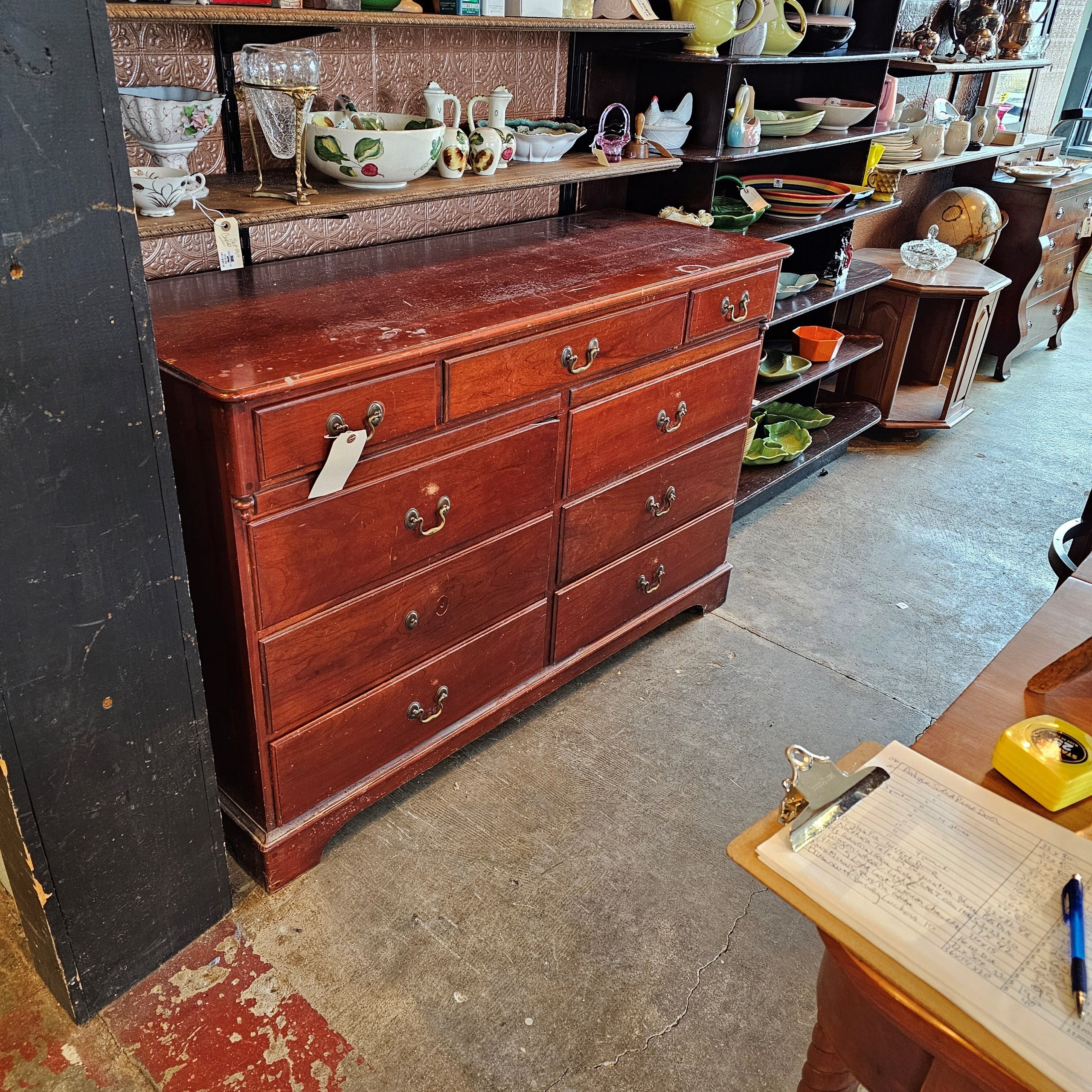 Solid Vintage 9 Drawer Dresser | Madison Street Salvage