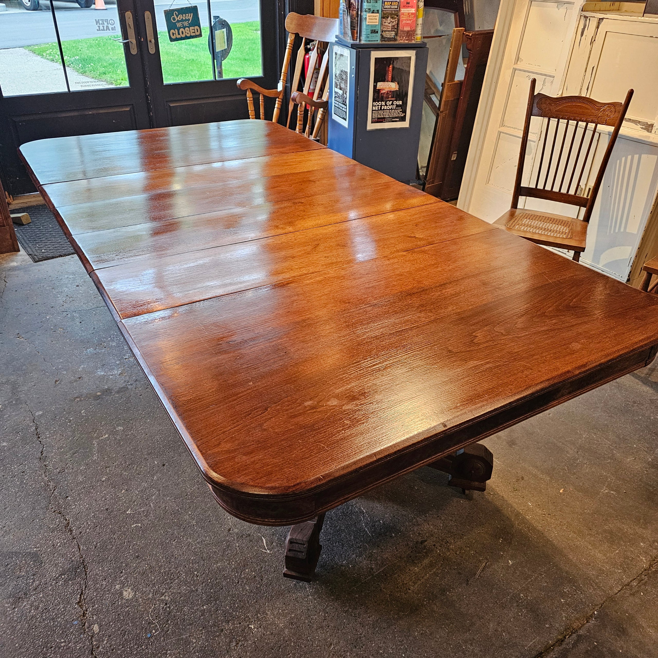 Antique Eastlake Dining Table with 4 Leaves Madison Street Salvage